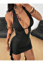 Black Halter Neck Bodycon Mini Dress - 3