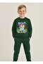 Boy's Christmas New Year Printed 3 Thread Fleece-Lined Winter Sweatshirt / Tracksuit Set - 2