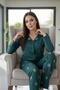 Emerald Mosaic Florado Exclusive Button-Front Long-Sleeved Women's Pajama Set - 2
