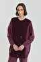 Knitwear Combination Knitted Trousers Tunic Set Burgundy - 3