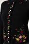 Floral Embroidered Pearl Buttoned Cardigan - 4
