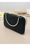 Black Color Crystal Stone Women's Evening Dress Bag - 4