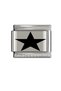 Italian Steel Bracelet Charm Silver Color Star Laser Printing Does Not Lose Color Does Not Tarnish Steel