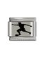 Italian Steel Bracelet Charm Silver Color Football Player Laser Printing Does Not Fade Does Not Tarnish Steel