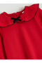 Vizyon New Season Peter Pan collar Textured Girls' T-Shirt - 3
