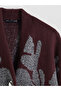 Seray New Season V-Neck Patterned Oversized Women's Knitwear Cardigan - 6