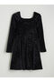 Esvab • Modern & Distinctive Square Collar Velvet Girls' Dress - 4