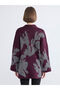 Seray New Season V-Neck Patterned Oversized Women's Knitwear Cardigan - 4