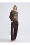 Özmarka New Season Crew Neck Dog Patterned Women's Knitwear Sweater - 2