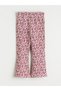 Özmarka New Season Elastic Waist Floral Flared Girls' Leggings
