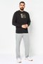 Men Sportswear Fit Long Sleeve Outdoor Sweatshirt, Black - 4
