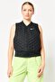 Women Standard Fit Sleeveless Running Vest Jacket, Black