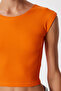 بلوزة محبوكة أساسية قماش مجدّل LMX0122 ORANJ - 3