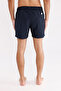 Logo Striped Detail Zippered Pocket Drawstring Elastic Waist Quick Dry Matte Surface Short Leg Sea Shoes - 3