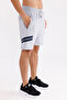 Double Stripe Tape Detailed Lace-Up Side Pocket Super Cotton Comfortable Fit Shorts - 4