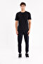 Melange Textured Elastic Waist Side Pockets Single Back Pocket Skinny Leg Sweatpants - 5
