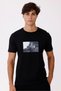 Rectangular Photo Printed Soft Textured Crew Neck Short Sleeve Relaxed Fit T-Shirt - 6
