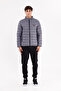 High Collar Quilted Channel Full Zip Double Pocket Lightweight Thermal Insulated Puffer Coat