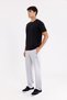 Comfortable Elastic Waist Color Striped Detail Straight Leg Comfortable Fit Transitional Sweatpants - 7