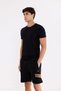 Double Stripe Tape Detailed Lace-Up Side Pocket Super Cotton Comfortable Fit Shorts - 6