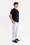 Comfortable Elastic Waist Color Striped Detail Straight Leg Comfortable Fit Transitional Sweatpants - 9