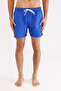 Logo Striped Detail Zippered Pocket Drawstring Elastic Waist Quick Dry Matte Surface Short Leg Sea Shoes
