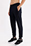 Melange Textured Elastic Waist Side Pockets Single Back Pocket Skinny Leg Sweatpants - 2