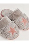 Sagu Star Detailed Gray Plush House Slippers - 3