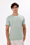 Crew Neck Embossed Lettering Printed Soft Texture Comfortable Fit Short Sleeve T-Shirt - 5