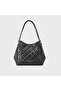 Quilted Top Handle Shoulder Bag with Magnetic Closure