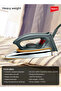 SHOWY 1200W Electric Iron Box, Non-Stick Ceramic Sole Plate, 5 Temp Settings, Lightweight - 7