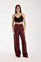 Women's Baggy Pants - Loose Pants with Pockets and Front Folding