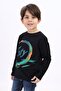 Boy's Printed Crew Neck Long Sleeve T-Shirt