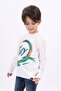 Boy's Printed Crew Neck Long Sleeve T-Shirt - 2