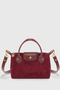 Suede Burgundy Versatile Pu Leather Crossbody Bag