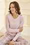 Women's Milan Fabric Pajama Set 50902-2761 Pink01