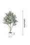 120cm Olive Tree Artificial Potted Plant, Texture Decorative Plastic Pot for Home Indoor Outdoor - 2