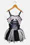 Kids Girl Skeleton Tutu Costume, Multicolor - 2