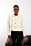 Ecru Gold Button Tweed Jacket 02014 - 4