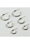 Mtxdpn 6Pcs Thick Blank (175323) Ring-Silver Color