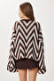 Patterned Knitwear Sweater Lnx0014 Brown Ecru - 5