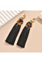 Leopard Design Long Earrings with Pendants - 4