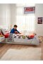 Disney Licensed Cars Fast Gray Single Size 100% Cotton Duvet Cover Set with Elastic Sheet - 2