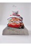 Disney Licensed Cars Fast Gray Single Size 100% Cotton Duvet Cover Set with Elastic Sheet