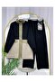 Stand-Up Collar Zippered Jacket and Pants Double Set