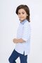 Boys' Striped Polo Neck Buttoned Short Sleeve T-Shirt - 2