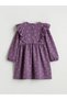 Lcw Kids Purple Crew Neck Polka Dot Girls' Dress - 5