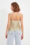 Mint Strap Neckline Satin Woven Blouse TWOSS19BB0161 - 7
