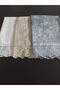 Fiskos Cover Velvet Fabric Lace Edge Gray 85x85 Cm - 3