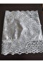 Runner Velvet Fabric Lace Edge Gray Color 40x135cm - 4
